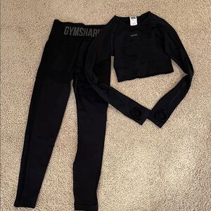 Gymshark Midnight Black Activewear Set